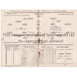 ARSENAL V GLASGOW RANGERS 1936 Programme for the Friendly at Arsenal 23/9/1936, staples slightly
