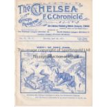 CHELSEA Programme for the home match v Fulham 8/4/1911. Ex Bound Volume. Generally good