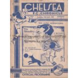 CHELSEA V ARSENAL 1937 Programme for the League match at Chelsea 24/4/1937, horizontal fold, score