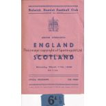 ENGLAND / SCOTLAND / DULWICH Gatefold programme England v Scotland Amateur International at Champion