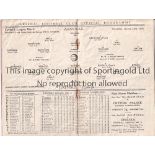 ARSENAL V GRIMSBY TOWN 1935 Programme for the League match at Arsenal 23/3/1935, creased. Small