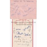 LINCOLN CITY AUTOGRAPHS 1950/1 A Lincoln City headed sheet from 1950/1 season signed with 13