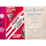 ABERDEEN A collection of 4 Aberdeen programmes. Away friendly v Home Farm in Dublin 6/5/1955 (