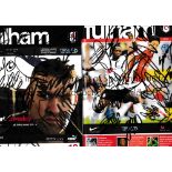 FULHAM A miscellany including 17 signed programmes from the 1970's onwards, 6 signed photos inc.
