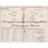 ARSENAL V CHELSEA 1934 Programme for the London Combination match at Arsenal 24/11/1934, creased,