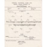 ARSENAL V FULHAM 1963 Single sheet programmes for the London Youth Cup tie at Arsenal 2/12/1963