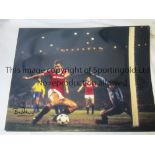 BRYAN ROBSON Signed 16” x 12” photos, of Robson’s two goals in a memorable 3-2 victory over