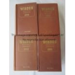 CRICKET WISDENS Four original publishers hardback John Wisden Cricketers' Almanacks for 1956,1957,