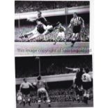 DEREK TAPSCOTT / ARSENAL Eighteen reprinted B/W action photos of Arenal matches in the 1950's