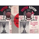 MANCHESTER UNITED Twenty eight programmes. 4 homes have tokens v. Wolves and Wiener 58/9 and West