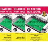 BRADFORD PA A collection of 21 Bradford Park Avenue home programmes from 1969/70 , their last season