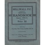 MILLWALL Millwall Official Handbook 32 pages 1930/31 . Generally good