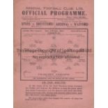 ARSENAL V CHARLTON ATHLETIC 1942 Single sheet programme for the Arsenal home London War League match