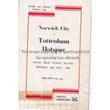 NORWICH / SPURS Programme Norwich City v Tottenham Hotspur Norfolk and Norwich Charities' Cup 8/5/