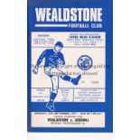 ARSENAL Programme for the away London Challenge Cup match v Wealdstone 27/9/1971. Good