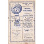 CHESTERFIELD V ACCRINGTON STANLEY 1934 Programme for the League match at Chesterfield 6/1/1934, very