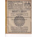 LIVERPOOL V ASTON VILLA / EVERTON RES. V ST. HELENS RECS. 1906 Joint issue programme for 24/11/1906,