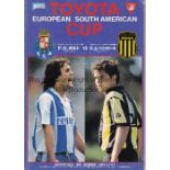 1987 INTERCONTINENTAL CUP Programme for Porto v Penarol in Tokyo. Generally good