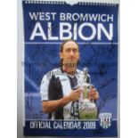 WEST BROMWICH ALBION AUTOGRAPHS 2009 An official calendar with 22 signatures on the cover and each