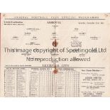 ARSENAL Home programme Arsenal Reserves v Leicester City Reserves 23/12/1933. Centre pages