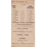 TUFNELL PARK Four Page home programme v London Caledonians Isthmian League 5/9/1925. Light fold.