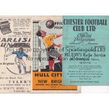 NEW BRIGHTON A collection of 3 New Brighton away programmes at Chester 1947/48, Hull City 1948/49 (