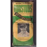 1950'S RUBSTUDS A box of 2 strips of six studs and nails housed in an original box with a picture of