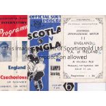 ENGLAND Three England programmes. Homes v Ireland at Goodison Park ( Everton ) 1949 (score on