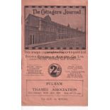 FULHAM / THAMES Programme Fulham v Thames Association FA Cup 1st Round. 30/11/1929. Thames were in