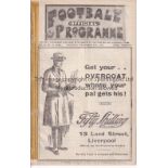 LIVERPOOL V NEWCASTLE UTD. / EVERTON RES. V MANCHESTER UNITED RES. 1923 Joint programme 25/12/1923