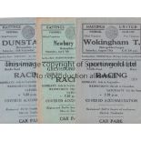 HASTINGS UNITED FC Six Met. Lge home programmes v. Tonbridge 20/10/56 tiny paper loss at the bottom,