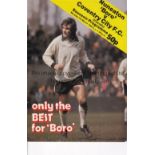 GEORGE BEST Programme Nuneaton Borough v Coventry City Friendly 7/3/1983 in which George Best played