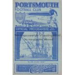 PORTSMOUTH V PRESTON NORTH END 1939 Programme for the FA Cup Quarter-Final at Portsmouth 4/3/1939 in