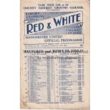 MAN UNITED Programme Manchester United v West Ham United 14/2/1931. Some staining. Half-times in