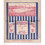 1932 FA CUP SEMI-FINAL AT HUDDERSFIELD / CHELSEA V NEWCASTLE Programme for the match at Huddersfield