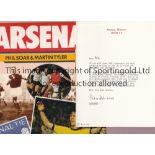 ARSENAL Letter on Arsenal Stadium, London N5 headed notepaper signed by Chairman, Peter Hill-Wood to