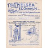 CHELSEA / MAN CITY Programme Chelsea v Manchester City Division One 1/3/1913. Ex Bound Volume.