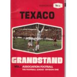 TEXACO GRANDSTAND MAGAZINES Issues 1 Association Football, The Football League Division One and