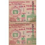 1930 WORLD CUP TICKETS Two unused World Cup tickets, which are not autherticated, from Game 5 of the