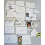 LEEDS UNITED AUTOGRAPHS A collection of 16 Leeds United signed cards to include Hunter , Cooper,