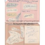 RUGBY UNION AUTOGRAPHS 1953/4 / ALL BLACKS Two large album pages with autographs laid down including