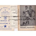 ARSENAL Small programme miscellany. Homes: Tottenham 52/3 Charity Match, Man. City 53/4, Spartak