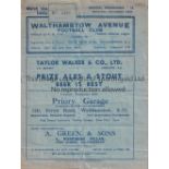 WALTHAMSTOW AVENUE Home programme v Northampton Town FA Cup 1st Round 28/11/1935. Creased, small