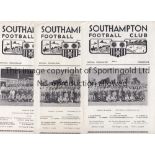 SOUTHAMPTON V ARSENAL Three programmes for Reserve matches at Southampton 30/12/1967 team changes