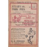 NORTHAMPTON Programme Northampton Town v Margate FA Cup 2nd Round 14/12/1929. Lacks staples. Small