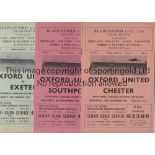 OXFORD A collection of 13 Oxford United programmes from their first League season in 1962/63.