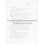 IAN GREAVES / MANCHESTER UNITED A handwritten 2 page signed letter to a Man. Utd. fan, sharing his