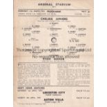 NEUTRAL AT ARSENAL 1954 / CHELSEA V ETON MANOR Single sheet programme for the London Minor F.A.