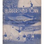 HUDDERSFIELD TOWN V BOLTON WANDERERS Programme for the League match at Huddersfield 22/10/1938,