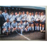 DERBY COUNTY B/w 16 x 12 Photo of the 1975 First Division winners posing with their trophy during